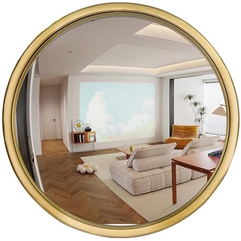 GIFTTROVE 12" Gold Round Convex Mirror, Small Circle Wall Mirror with Thick Metal Framed, Round Decorative Wall Mirror for Bathroom, Vanity Mirror For Bathroom Vanity, Circle Wall Mirror, Gold Vanity Mirror, Round Mirror Decor, Small Round Mirrors, Round Gold Mirror, Decorative Wall Mirror, Mirror For Bathroom, Circle Mirror