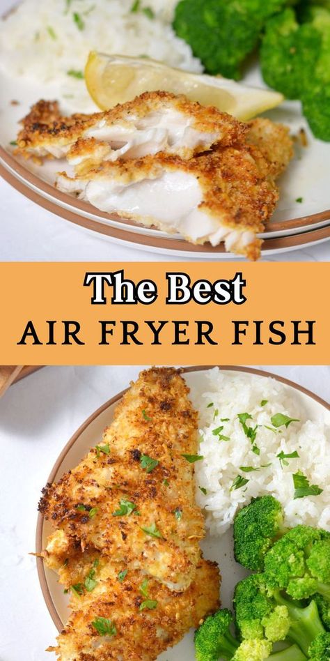 Parmesan-crusted walleye makes for the best air fryer fish recipe! This lightly breaded and air fried fish makes the perfect main dish to a delicious and healthy meal. Save this pin for your new go-to air fryer fish that's ready in just 10 minutes! Fish Fry Recipe Air Fryer, Fresh Cod Fish Recipes Air Fryer, Sole In Air Fryer, How To Air Fry Fish, White Fish In Air Fryer, Flounder In The Air Fryer, Airfryer Fish Fillet, Perch Fish Recipes Air Fryer, Air Fryer Fish Fillets Recipe