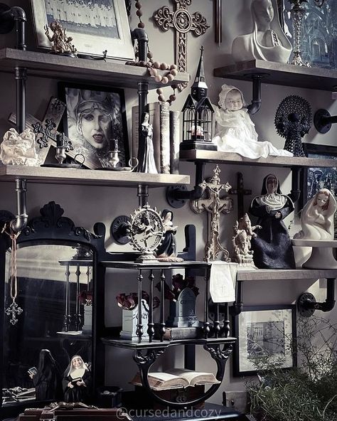 All posts • Instagram Dark House Aesthetic, Clothing Display, Dark House, House Aesthetic, Goth Clothing, Goth Home, Gothic House, Halloween Decor, Halloween Decorations