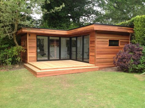 Contemporary Garden Rooms Container Home Designs, Contemporary Garden Rooms, Garden Pods, Garden Cabins, Summer House Garden, Backyard Studio, Casa Country, Backyard Office, Office Office