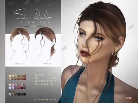 Windy Hairstyles, Hairstyles With Bun, Sims 4 Hair Male, Sims 4 Tsr, Die Sims 4, Pelo Sims, Sims 4 Cc Makeup, Sims 4 Cc Folder, Sims 4 Teen