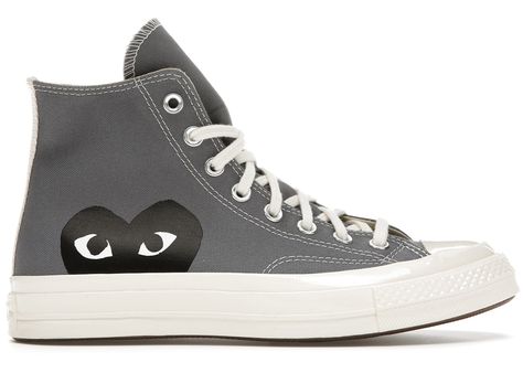 Converse Comme Des Garcons, Play Converse, Comme Des Garcons Converse, Grey Converse, Sneaker Lovers, Rei Kawakubo, Fresh Shoes, Sneakers Adidas, High Sneakers