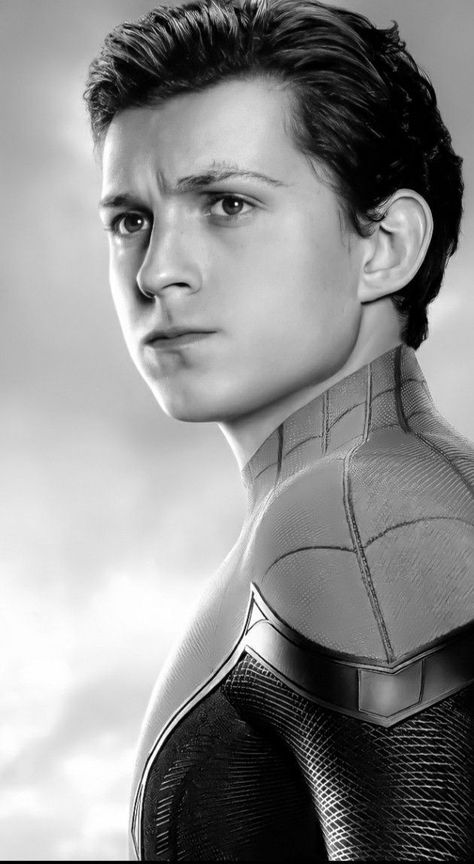 Avengers Drawings, Pencil Sketch Portrait, Image Spiderman, Tom Holland Imagines, Drawing People Faces, Marvel Drawings, Art Photography Portrait, Tom Holland Peter Parker, Star Wars Drawings