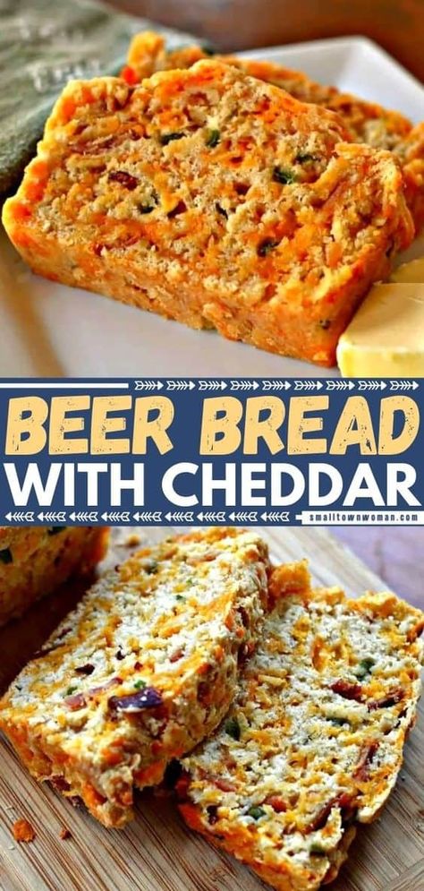 Dip For Beer Bread, Cheddar Beer Bread, Bacon Bites, Beer Bread Easy, Cheesy Pull Apart Bread, Cherry Bread, Bread Pull Apart Recipes, Savory Breads, Beer Bread Recipe