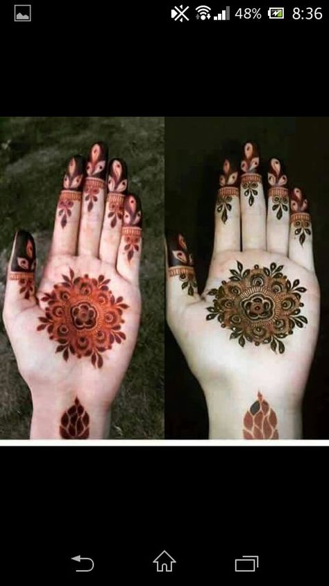 Henna Designs Bridal, Mehndi Designs Bridal, Henna Black, Karva Chauth Mehndi Designs, Round Mehndi Design, Henna Mehndi Designs, Party Henna, Simple Henna Designs, Mehndi Designs Simple