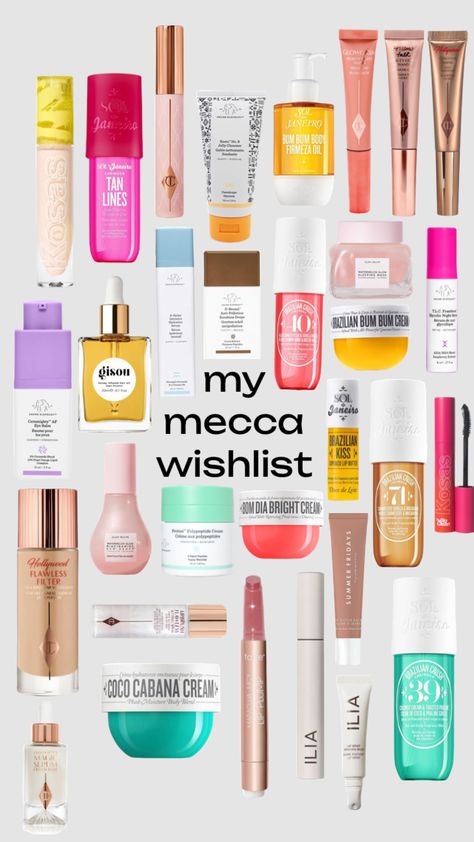 #mecca #skincare #makeup #beauty Mecca Products, Mecca Wishlist, Mecca Skincare, Mecca Makeup, Mecca Maxima, Preppy Wishlist, Mecca Beauty, Summer Bucket List For Teens, Basic Aussie