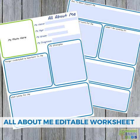 All About Me Editable Worksheet for Special Needs Families All About Me Questions, Special Education Worksheets, About Me Template, School Info, Special Needs Students, About Me Page, About Me Questions, School Staff, All About Me