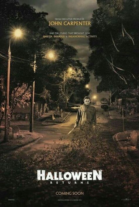 Halloween 2017- I cannot wait! Hopefully it won't be all Rob Zombie fuckin stupid like the last one. Horror Movies Halloween, American Horror Movie, John Carpenter Halloween, Halloween Michael Myers, Halloween Film, Slasher Movies, Horror Movie Icons, Film Horror, The Boogeyman