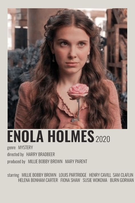 Enola Holmes Poster, Bobby Brown Movie, Old Posters, Holmes Movie, Most Paused Movie Scenes, Iconic Movie Posters, Film Posters Minimalist, Film Posters Vintage, Movie Poster Wall