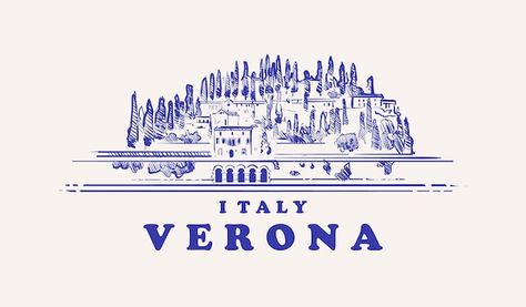 Cartoonstock | Freepik Verona Map, Verona Italy, Hand Drawn Vector Illustrations, Hand Drawn Vector, Vector Photo, Verona, Premium Vector, Graphic Resources, White Background