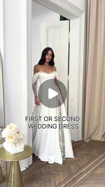 Eva Lendel | Wedding dresses on Instagram: "Which one do you like more? 😍

❤️ 1st dress - Baccara 
❤️ 2nd dress - Envy" Renewal Dress Ideas, Vow Renewal Dress Ideas, Eva Lendel Wedding Dresses, Renewal Dress, Vow Renewal Dress, Eva Lendel, Second Wedding Dresses, Second Weddings, Vow Renewal