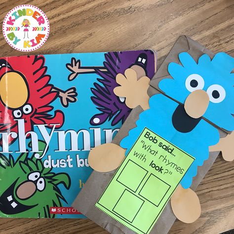 Rhyming Dust Bunnies Puppets Rhyming Dust Bunnies, Really Great Reading, Rhyming Activities Preschool, Kindergarten Rhyming, Kindy Activities, Rhyme Activities, Bunny Activities, All About Reading, First Grade Literacy