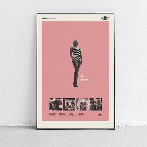 Movie Poster Barbie, Barbie Poster, Midcentury Modern Art, Flat Furniture, Greta Gerwig, Modern Art Print, Barbie Movie, Artist House, Garden Print