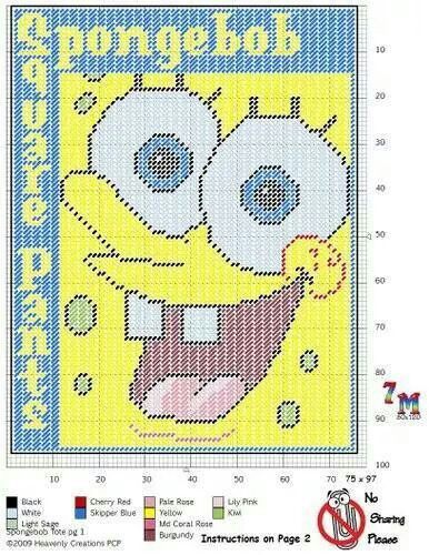 Sponge Bob Bingo Bags, Spongebob Spongebob, Bee Template, Plastic Canvas Box Patterns, Canvas Cartoon, Crochet Graphs, Stitch Character, Plastic Canvas Stitches, Canvas Wall Hanging