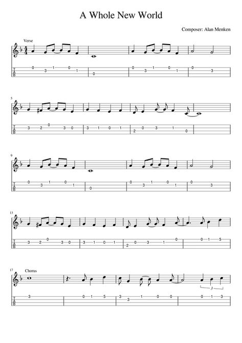 A Whole New World - Aladdin Ukulele Tab - FINGERSTYLE GUITAR Ukulele Fingerpicking Songs, Ukulele Tabs Songs, Ukelele Chords Ukulele Songs, Ukulele Fingerpicking, Easy Ukulele Songs, Guitar Tabs For Beginners, Ukulele Chords Chart, Guitar Songs For Beginners, Ukulele Chords Songs