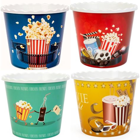 Movie Theater Night, Plastic Popcorn Containers, Christmas Popcorn Tins, Popcorn Bowls, Popcorn Containers, Popcorn Tin, Popcorn Mix, Popcorn Bowl, Popcorn Box