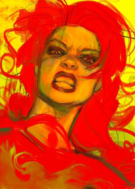 ArtStation - Digital Sketches, Rebeca Puebla Shirley Manson, Dark Phoenix, Just For Fun, Phoenix, Photoshop, Fan Art, Fan, Red, Hair