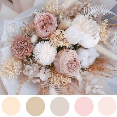 Pink Wedding Color Palette, Cream Wedding Theme, Pink Wedding Color Scheme, Cream Wedding Colors, Blush Pink Theme Wedding, Blush Wedding Theme, Wedding Theme Color Schemes, Champagne Wedding Colors, Blush Wedding Colors