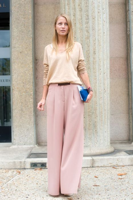 wide leg trouser Pink Wide Leg Trousers, Blush Pants, Mode Rock, Look Rose, Dream Closets, Aesthetic Fits, Pink Pants, Pantalon Large, Nude Pink