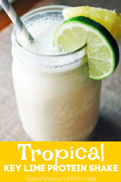 Key Lime Protein Shake, Key Lime Greek Yogurt, Unique Smoothies, Healthier Breakfast, Blendtec Recipes, Protein Shake Recipe, Protein Dessert, Awesome Desserts, Homemade Strawberry Sauce