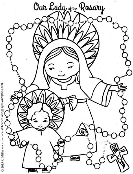 AAA OUR LADY OF THE ROSARY coloring page © 2015 R. Miller11172015_0000 Rosary Coloring Page, Catholic Coloring Pages, Catholic Kids Activities, Our Lady Of The Rosary, Lady Of The Rosary, Disney Princess Coloring Pages, Catholic Crafts, Valentine Coloring Pages, Heart Coloring Pages