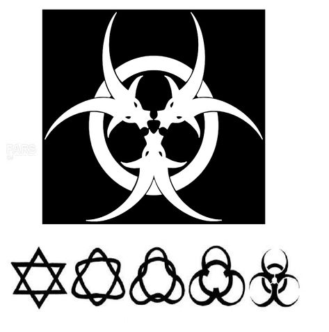 Bio Hazard, Biohazard Symbol, Design Drawings, Pattern Tattoo, Tattoo Design Drawings, Tattoo Design, Peace Symbol, Halo, Tattoo Designs