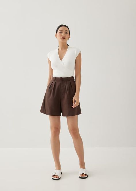 Ryanna Linen Wide Leg Shorts | Love, Bonito Finds 🤍 | #LoveBonito #LoveBonitoFashion #LoveBonitoFashionOutfit #LoveBonitoClothes #Outfits #OutfitIdeas #OutfitsAesthetic Wide Leg Shorts, Love Bonito, Jumpsuit Skirt, New Launch, Dress Pant, Top Collection, Outfits Aesthetic, Skirt Top, Short Pants