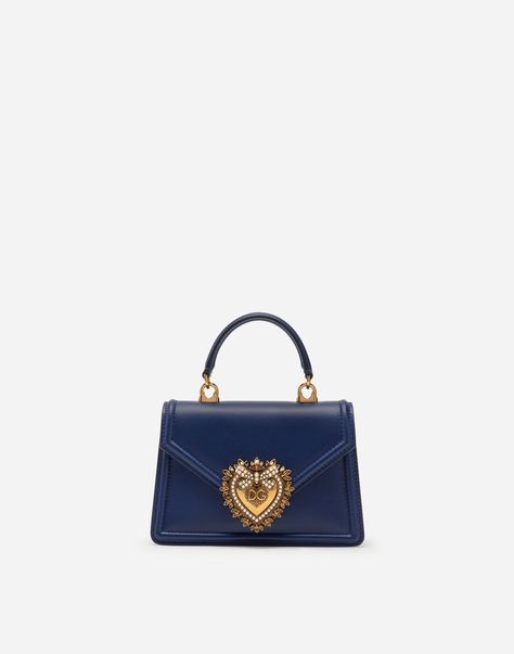 Dolce And Gabbana Blue, Lady Dior Bag, Blue Bags, White Bag, Small Bags, Calf Skin, Crossbody Bags, Bags Handbags, Dolce And Gabbana