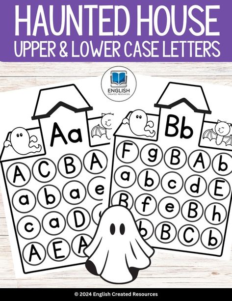 Letter H Haunted House Craft, Selling A Haunted House Writing, Build A Haunted House Printable, Haunted House Writing Prompt, Haunted House Writing, English Created Resources, Halloween Alphabet, Sound Picture, Halloween Letters