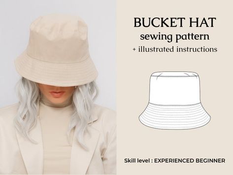 Bucket Hat Sewing Pattern, Bucket Hat Sewing, Hat Sewing Pattern, Hat Sewing, Style Bucket Hat, Bucket Hat Pattern, Crochet Summer Hats, Crochet Fish, Hat Patterns To Sew