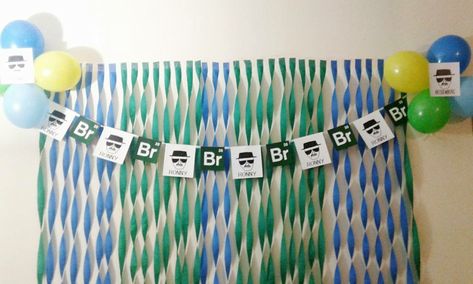 Breaking Bad Birthday Party Decorations, Breaking Bad Party Ideas, Breaking Bad Birthday Party, Breaking Bad Birthday, Breaking Bad Party, Bad Birthday, Beaking Bad, Bad Wedding, 18th Bday