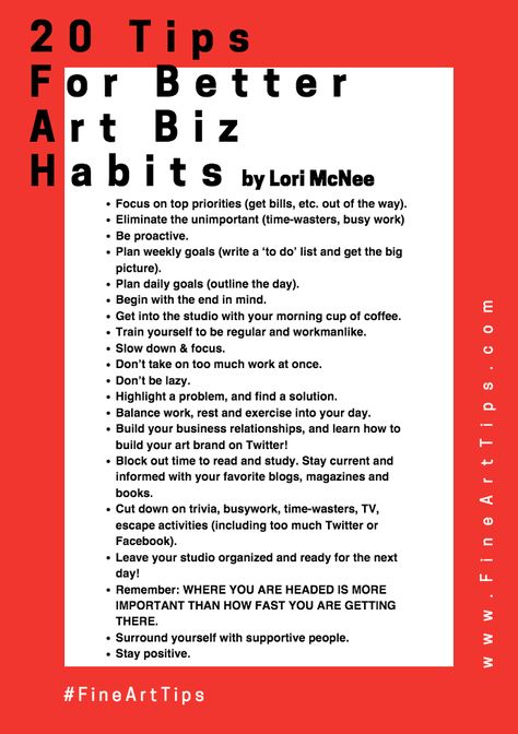 Recently, I was asked by the Artists Network to share some art business advice to their readers. With over 30 years experience of being a professional artist, I quickly came up with a lot of helpful art biz ideas ranging from art studio storage and functionality, Artist Routine, Studio Storage Ideas, Art Booth, Art Studio Storage, Studio Storage, Yt Videos, Social Media Advice, Work Habits, Art Biz