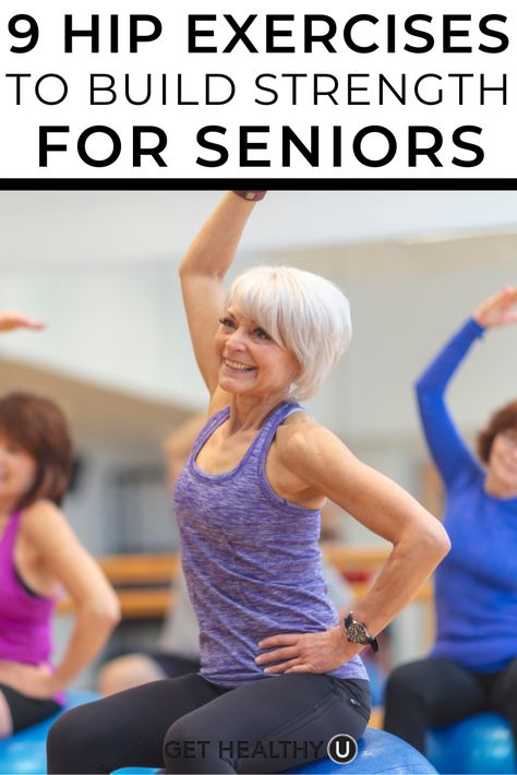 Regularly strengthening the hip muscles with targeted exercises is the best way to stay healthy and mobile. Start by incorporating these nine hip-strengthening exercises into your routine. Balance Exercises For Seniors, Improve Balance Exercises, Bench Dips, Strengthen Hips, Hip Strengthening Exercises, Hip Flexor Exercises, Exercises For Seniors, Wall Workout, Stretch Routine