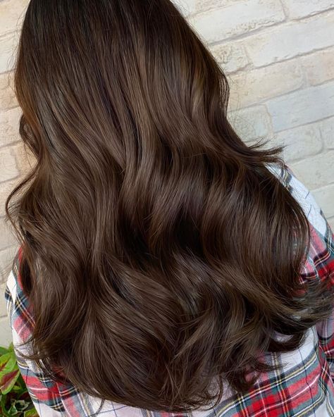 HEALTHY BROWN Healthy Dark Brown Hair, Dark Brown Hair Aesthetic, Healthy Brown Hair, Brown Hair Aesthetic, Chocolate Balayage, Dark Hair Dye, Brown Hair Inspiration, Coffee Hair, Health Hair