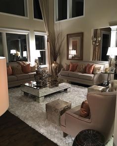 Burnt Orange Living Room Decor, Burnt Orange Living Room, Orange Living Room, Tan Living Room, Brown Living Room Decor, Living Room Images, Brown Decor, Living Room Orange, Brown Living Room