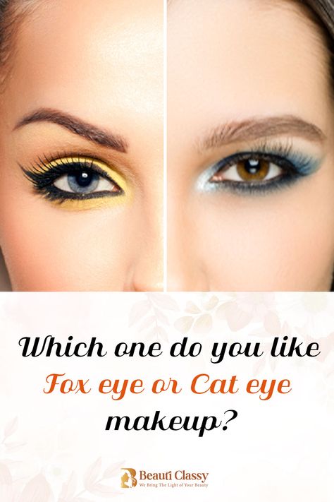 Fox Eye vs Cats Eye Who wins in the battle of the eyeshadow looks? Let us know! 👁️ Fox eye or cat eye, which one do you prefer when it comes to makeup? 💄 Show us your go-to eye look in the comments! Fox Eye Vs Cat Eye, Fox Eyes, Cat Eye Makeup, Eye Look, Cats Eye, Makeup Application, New Skin, Eyeshadow Looks, Show Us