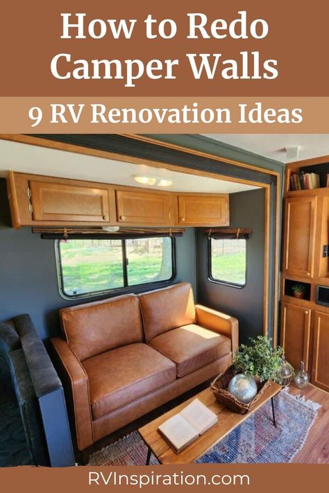 Redoing camper walls may seem daunting, but there are several simple and accessible ways to redo and repair camper walls. Whether it’s something as simple as wanting to add more insulation to a thin interior wall or it has water damage that needs to be repaired, we will break it down for you in this post and share nine of our favorite ideas on how to redo camper walls. #rvinspiration #rvrenovation Wallpaper In Camper, Redoing Camper, Redo Camper, Camper Walls, Rv Skirting, Rv Renovation Ideas, Rv Models, Rv Remodel Ideas, Travel Trailer Ideas