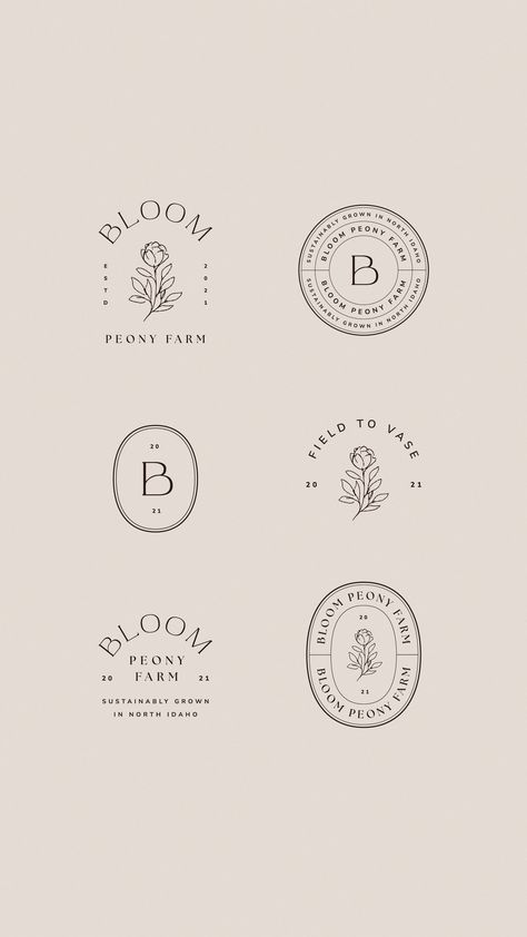 Dainty Logo Design Inspiration, Dainty Logo Design, Simple Brand Design, Minimal Logo Design Inspiration Branding, Soft Logo Design, Elegant Logo Design Luxury, Logo Flower Design, Flowers Branding, Flowers Logo Design