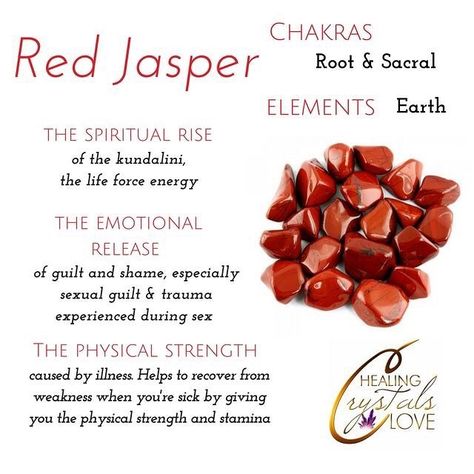 Red Stones Crystals, Red Jasper Properties, Red Jasper Crystal Meaning, Red Crystals Stones, Red Jasper Meaning, Red Jasper Crystal, Crystal Guide, Crystals Healing Properties, Crystal Therapy