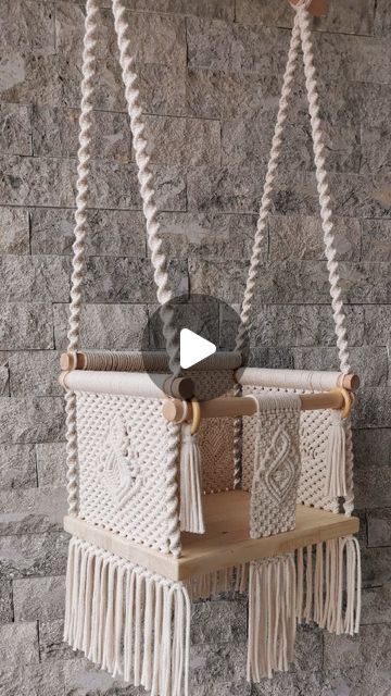 Macrame Baby Swing, Childrens Swings, Macrame Baby, Macrame Swing, Baby Swing, Baby Swings, The Fringe, The Swing, I ❤ Ny