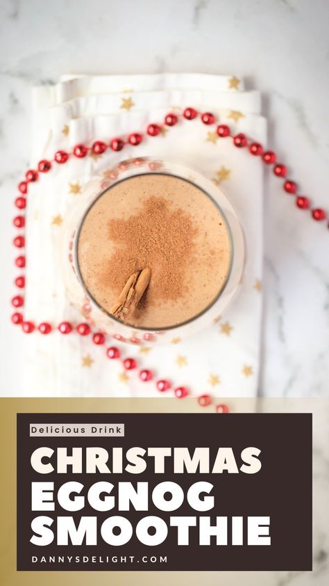 Sip on the holidays with this creamy Eggnog Protein Smoothie! 🎊✨ It’s not just a treat; it’s a nutritious powerhouse to fuel your festive days! Get the recipe now! 🥤🌈 #SmoothieRecipe #HolidayEats #FestiveFlavors Eggnog Smoothie, Christmas Eggnog, Creamy Eggnog, Protein Shake Smoothie, Protein Smoothie Recipes, Smoothie Bar, Smoothie Packs, Egg Nog, Cinnamon Banana