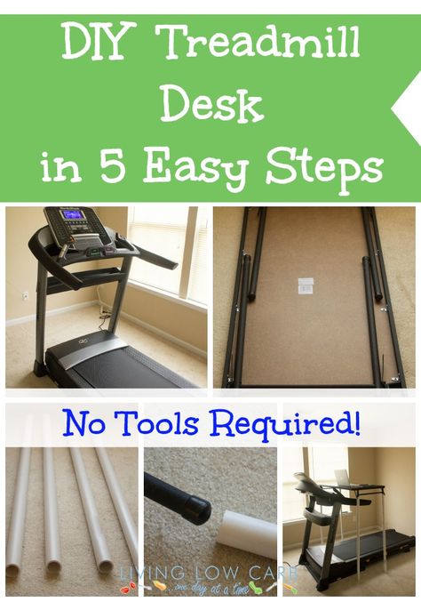 How to Make a DIY Treadmill Desk in 5 Easy Steps - Holistically Engineered Treadmill Desk Diy, Diy Treadmill Desk, Diy Treadmill, Treadmill Desk, Losing Fat, Diy Desk, Workout Rooms, Treadmill, 12 Days