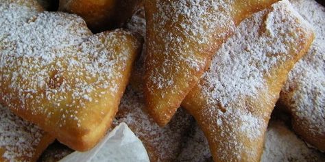 Beignets Recipe | Allrecipes Mardi Gras Party Food, Beignet Recipe, Mardi Gras Food, Mini Doughnuts, Yeast Bread Recipes, Funnel Cake, Fair Food Recipes, Beignets, Scones