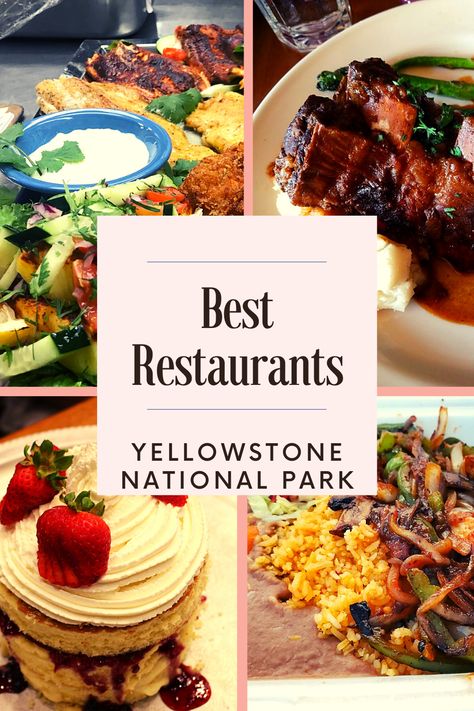 Best Places To Eat In West Yellowstone, Yellowstone Food Ideas, Yellowstone Restaurants, West Yellowstone Restaurants, Old Faithful Inn, Old Faithful Yellowstone, Travel Wyoming, West Yellowstone Montana, Montana Trip