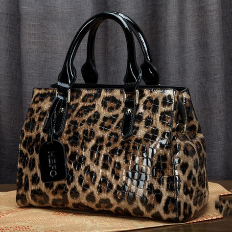 Leopard Print Handbags, Leopard Handbag, Crossbody Bag Pattern, Handbags Large, Cowhide Bag, Genuine Leather Totes, Woman Bags Handbags, Large Handbags, Women Bags Fashion