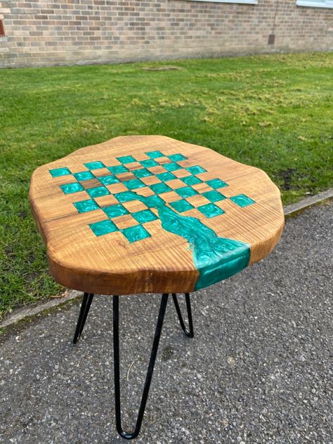 Epoxy Resin Chessboard, Diy Resin Table, Resin Tables, Epoxy Wood Table, Wood Resin Table, Tool Storage Diy, Woodworking Toys, Epoxy Resin Table, Diy Wooden Projects