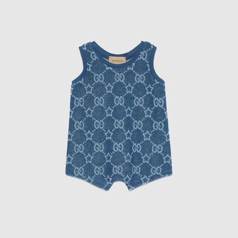 Shop the Baby GG stars cotton one-piece in blue at GUCCI.COM. Enjoy Free Shipping and Complimentary Gift Wrapping. Gucci Baby Clothes, Boy Room Themes, Gucci Baby, Gucci Outfits, Gucci Kids, Gift Sets, Room Themes, Future Baby, Boy Room