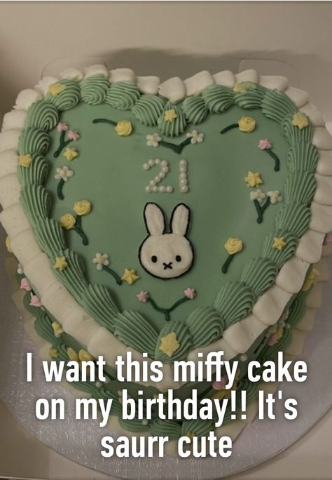 Cute Korean Cake, Miffy Cake, Korean Cake, Cute Cakes, Its My Birthday, Birthday Cakes, Birthday Cake, Cake, Birthday