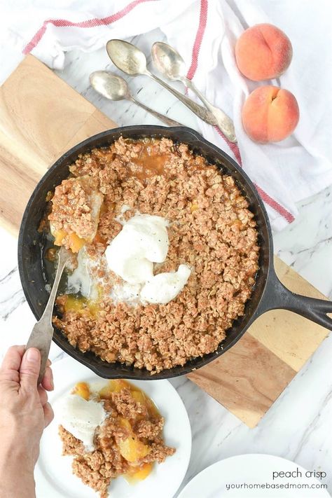 Fresh Peach Crisp, Easy Peach Crisp, Crisp Desserts, Peach Recipes, Peach Crisp, Fast Recipes, Fresh Peaches, Leigh Anne, Amazing Appetizers