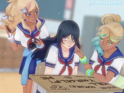 Gyaru mmd horuda bullying horudapuresu Musume musumeronshaku bullies yandere yanderesimulator  hoshiko hoshikomizudori musume anime animeicon aesthetic pfp Council Room, Yandere Simulator Fan Art, Yendere Simulator, Yandere Simulator Characters, Yandere Characters, Emo Wallpaper, Dara Kpop, Student Council, Black Love Art